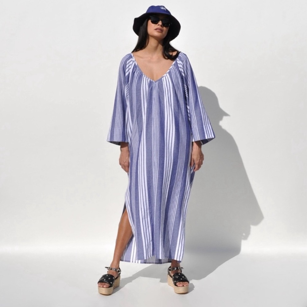 MARA HOFFMAN sz L Swim LUZ COVER UP Dress Side Pockets